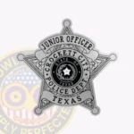 5 Point Star Sticker Badge, 4 Text Panels view 1