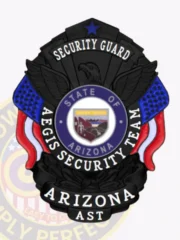 Designed as a custom metal badge for security guard, this black badge boasts a sophisticated appearance. It features the title "SECURITY SUPERVISOR" in bold text, ensuring that it stands out clearly in any environment, while maintaining a professional look.