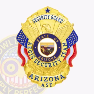 Shield · Gold security guard badge