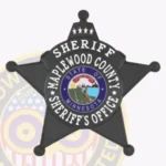 Classic Sheriff 5 Point Star Badge with 4 Text Panels, Rounded Points, Classic Line Border view 4