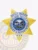 This custom metal badge features a sophisticated gold 7-point star adorned with silver panels, specifically designed for deputy sheriffs. The badge prominently displays "DEPUTY SHERIFF" above, with "GOLDEN VALLEY SHERIFF'S DEPARTMENT" circling a central emblem of South Dakota. A safety pin attachment ensures practicality and convenience in wearing.