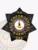 Black six-pointed star metal badge with detailed engravings reading “VA” on top, “BAIL ENFORCEMENT AGENT” encircling the center seal, and “USA” at the bottom, made for bail enforcement agents with safety pin fastening.