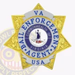 Bail Enforcement Agent Badge 7 Point Star Top Ribbon view 1