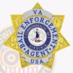 Bail Enforcement Agent Badge 7 Point Star Top Ribbon view 2