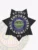 Custom black metal badge shaped as a six-pointed star featuring “K9 UNIT” on top, “BAIL ENFORCEMENT AGENT” surrounding the center, and “VT” at the bottom, made for bail enforcement agents with safety pin attachment.