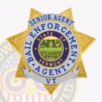 Bail Enforcement Agent Badge 7 Point Star Ribbons view 2