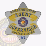 Bail Enforcement Agent Badge 6 Point Star, 5 Text Panels view 1