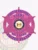 Delaware fugitive recovery agent badge in bright BCAM pink featuring a 6-point star inside a circular banner, including blue text "FUGITIVE RECOVERY AGENT UNITED STATES," the official Delaware state seal at the center, personalized "JANE DOE 4567123," with a safety pin attachment for easy wear.