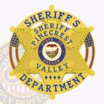 Heritage Sheriff 6 Point Star Badge in Circle Banner with Rounded Points, 2 Flags view 1