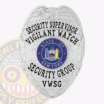 Custom Security Supervisor Badge Eagle Top 2-C12SSB view 1