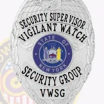 Custom Security Supervisor Badge Eagle Top 2-C12SSB view 2