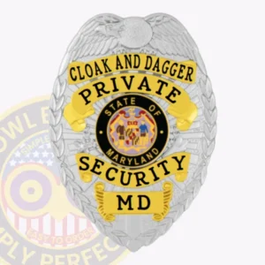 Eagle-Top · Gold private security badge