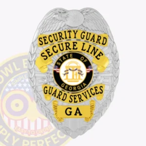 Eagle-Top · Gold security guard badge
