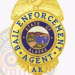 Bail Enforcement Agent Badge Eagle Top Circle Center, 3 Text Panels view 2