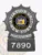 NYPD custom sunburst shield badge designed in sleek black for the aviation unit. The striking white text "AVIATION UNIT" stands out at the top, surrounding a detailed state emblem in the center. "NEW YORK POLICE DEPARTMENT" curves gracefully beneath, with the badge number "7890" prominently featured at the bottom. This badge includes a practical safety pin attachment for easy and secure fastening.