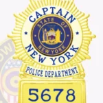 NYPD New York Police Badge Sunburst Circle Center view 2
