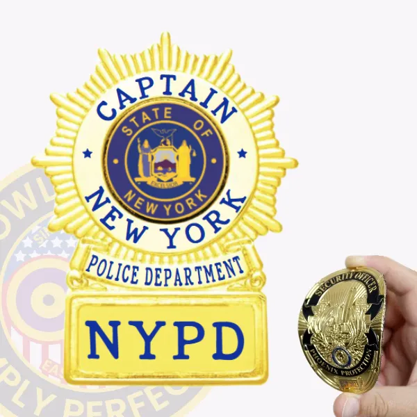 Badge Pin NYPD Police Department New York - Émblème Métal 18x23 Mm, Collection Ou Accessoire Déco