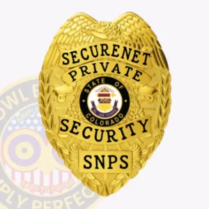 Eagle-Top · Gold private security badge
