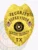 A beautifully crafted custom metal badge for a security supervisor, shining in gold. The top displays "SECURITY SUPERVISOR" in bold black text, while "CENTURY SECURITY" and "TX" encircle a circular emblem that highlights Texas. The badge features decorative eagle wings and small flags, finished with a sturdy safety pin attachment for dependable wear.