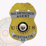 Bail Enforcement Agent Badge Eagle Top Shield view 1