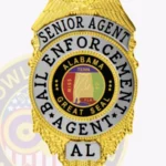 Bail Enforcement Agent Badge Eagle Top Circle Center, 4 Text Panels view 2