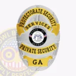 Custom Private Security Badge Oval, 4 Text Panels view 1