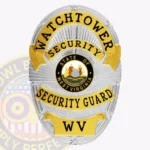 Custom Security Guard Badge Oval, 4 Text Panels view 1