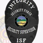 Custom Security Supervisor Badge Oval, 4 Text Panels view 4