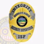 Custom Security Supervisor Badge Oval, 4 Text Panels view 1