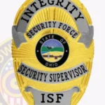 Custom Security Supervisor Badge Oval, 4 Text Panels view 2