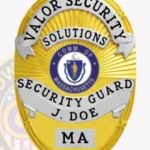 Custom Security Guard Badge Oval, 5 Text Panels view 2