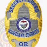 Custom Security Guard Badge Oval, 3 Text Panels view 2
