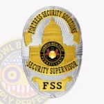 Custom Security Supervisor Badge Oval, 3 Text Panels view 1