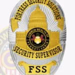 Custom Security Supervisor Badge Oval, 3 Text Panels view 2