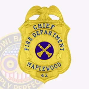 Eagle-Top Maltese · Gold firefighter badge