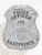 Eastpointe Police Dept. custom silver badge displaying an eagle figure atop a shiny silver shield, bold black lettering for "POLICE OFFICER," the number "182" inside a central oval, and "EASTPOINTE" at the base, designed with a secure safety pin for police officers.