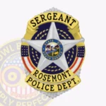Heritage Shield Badge with 5 Point Star Center, 2 Flags, Cord Circle Background Accents view 1