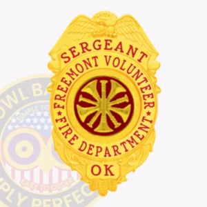 Eagle-Top Maltese · Gold firefighter badge
