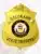 Detailed gold metal Colorado State Trooper badge with eagle on top, ‘Colorado State Trooper’ banners, and safety pin fastening on the back.