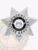 Silver metal badge in a seven-point star shape designed for fugitive recovery agents, displaying the words 'Agent Fugitive Recovery' around the Georgia state emblem, and secured by a safety pin fastener.
