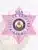 Law enforcement badge crafted in BCAM pink metal, shaped as a 6-point star with detailed engravings and the text 'USA Fugitive Recovery Agent CO.' The center features the State of Colorado seal, with a safety pin attachment.