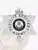 Custom silver 6-point star metal badge for Fugitive Recovery Agent featuring intricate engraving and a central seal with the State of Colorado emblem. The badge reads 'USA Fugitive Recovery Agent CO' and includes a safety pin attachment.