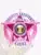 Law enforcement badge crafted in custom BCAM pink metal, featuring a 5-point star inside a circular banner that reads 'Fugitive Recovery Agent.' The badge is personalized with 'Simon K.' and agent ID 132467, with a safety pin attachment and the official Bail Enforcement United States seal in the center.