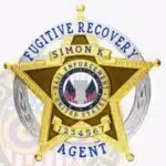 5 Point Star Fugitive Recovery Agent Badge, 6 Text Panels view 4