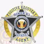 5 Point Star Fugitive Recovery Agent Badge, 6 Text Panels view 5