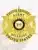 Law enforcement badge shaped as a gold 6-point star inside a circular banner that reads 'Fugitive Recovery Agent Delaware United States.' The center features the State of Delaware emblem, personalized with Jane Marshal and agent number 5671234, with a safety pin attachment.