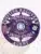 Purple 6-point star metal badge designed for Fugitive Recovery Agents for Domestic Violence Awareness, displaying the Connecticut state seal in the center. The badge includes American and Connecticut flags, personalized with D. Bennett and agent ID 2345671, surrounded by a circular banner and equipped with a safety pin attachment.
