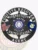 Dark gun metal black 6-point star metal badge for Fugitive Recovery Agent, with a circular banner reading 'Fugitive Recovery Agent United States.' The badge includes the State of Connecticut seal, U.S. and Connecticut flags, personalized with M. Hayes and agent number 612345, and features a safety pin fastening on the back.