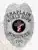 Detailed image of a custom silver metal chaplain badge for World Hope Ministries, including a silver eagle emblem on top, black text reading "CHAPLAIN WORLD HOPE MINISTRIES," a central cross with American flag design inside a blue circle, and badge number "190," with safety pin on the back.
