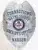 Detailed photo of a silver law enforcement badge for Wayne County Corrections, showing a raised eagle design on top, silver ribbons with blue text stating "Corrections Wayne County Sheriff's Office Warden," and the Arkansas state emblem in the center.